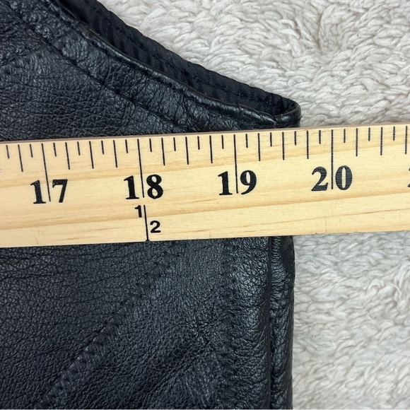 Vintage Biker Leather Vest Navarre Leather Co Patchwork STAR MOTORCYCLES - Picture 14 of 15